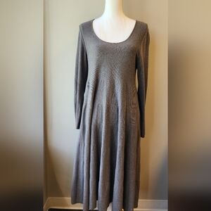 J. Jill Charcoal Long Sleeve Dress